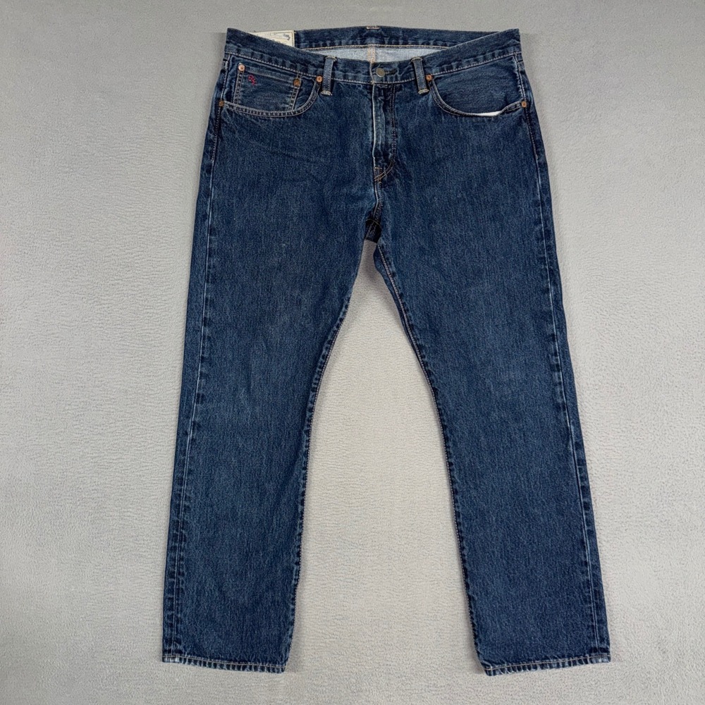 Polo Ralph Lauren Jeans Mens 35x30 (Fits 36x30) Blue Hampton Straight Denim
